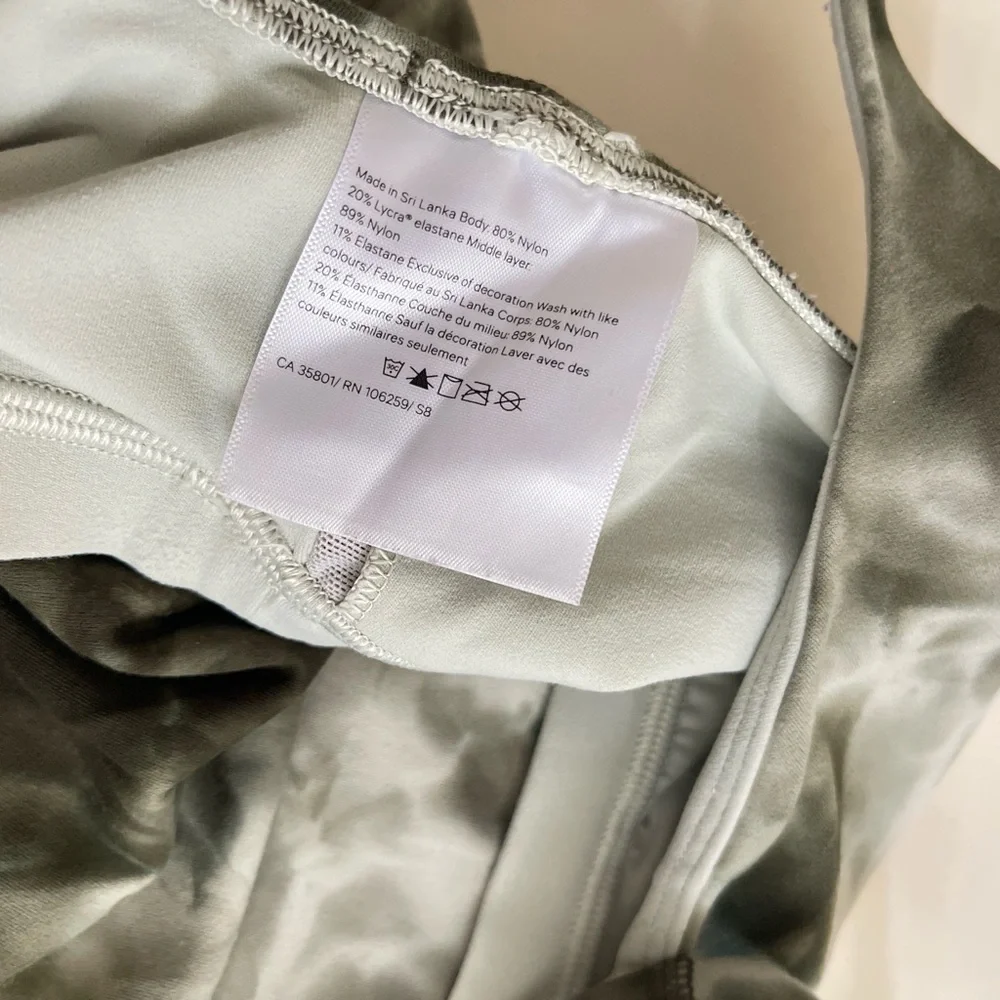 Lululemon Original Align Tank in Diamond Dye Light Sage Army Green Dark Olive